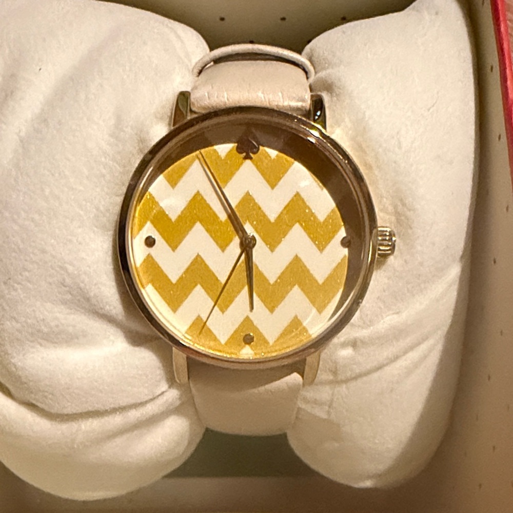 Kate Spade Gold Chevron Watch